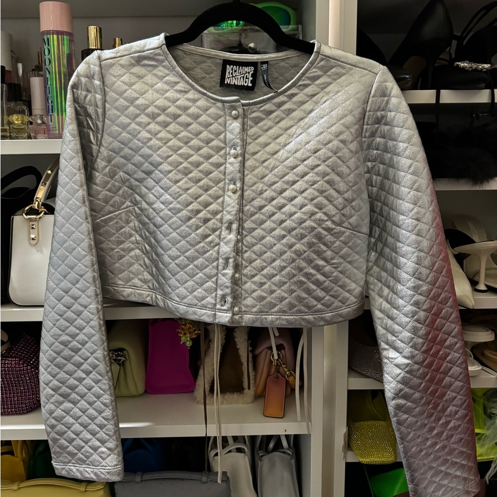 Reclaimed Vintage silver jacket